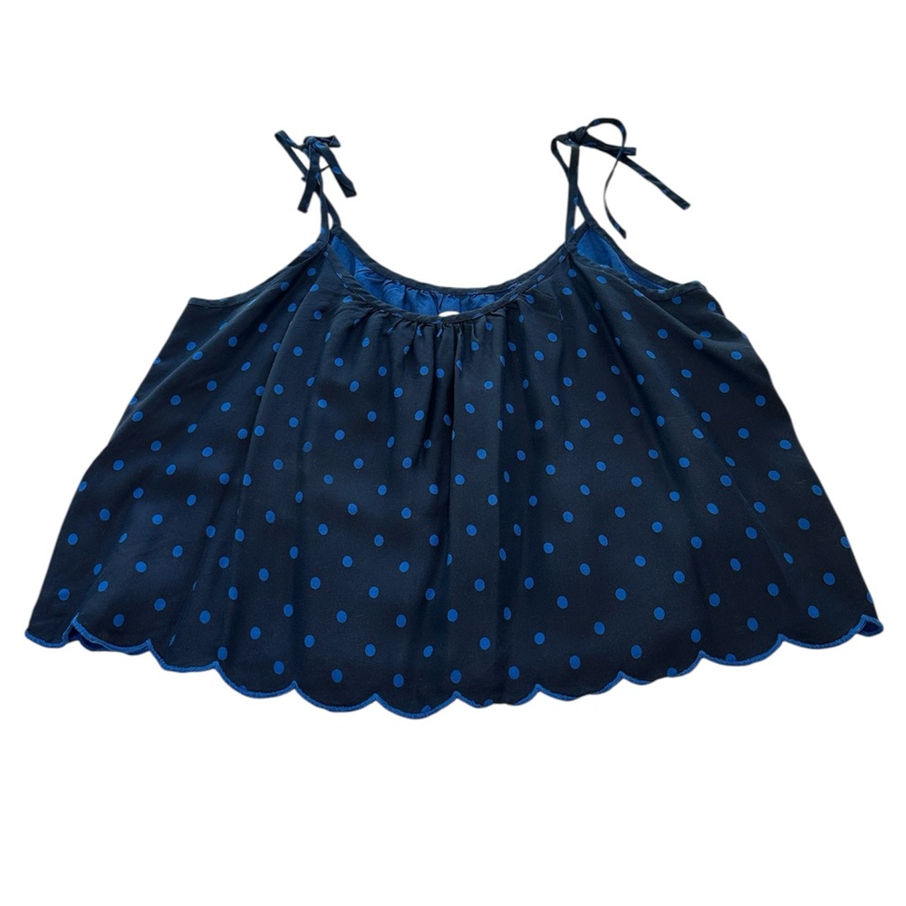 Hollister Tank Top Camisole Dark Blue with Dots Women’s Size Small